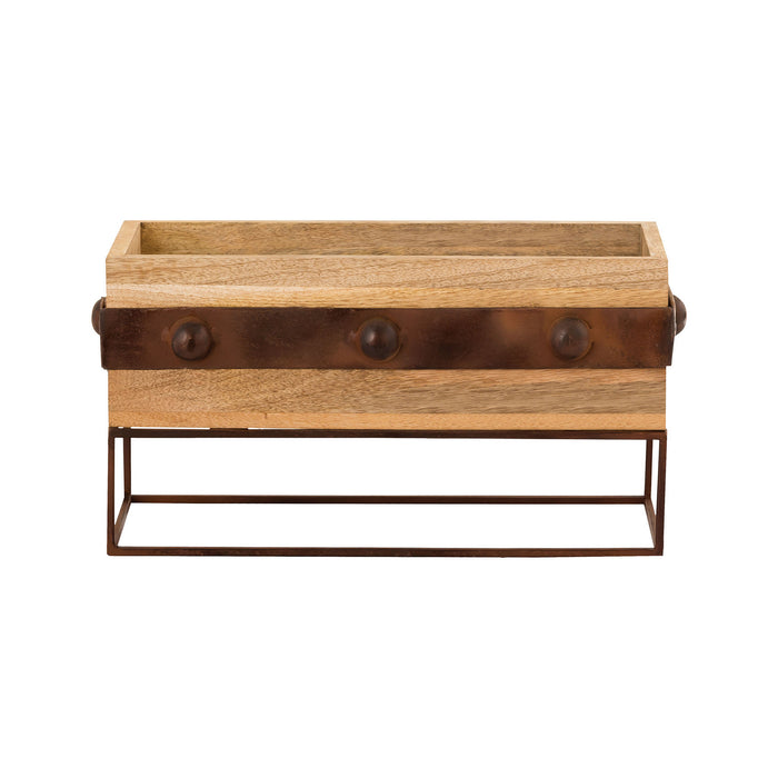 Planter from the Telluride collection in Natural Mango, Montana Rustic, Montana Rustic finish