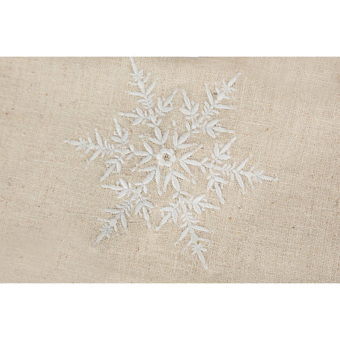 Decorative Accessory in Natural, White Embroidery, White Embroidery finish