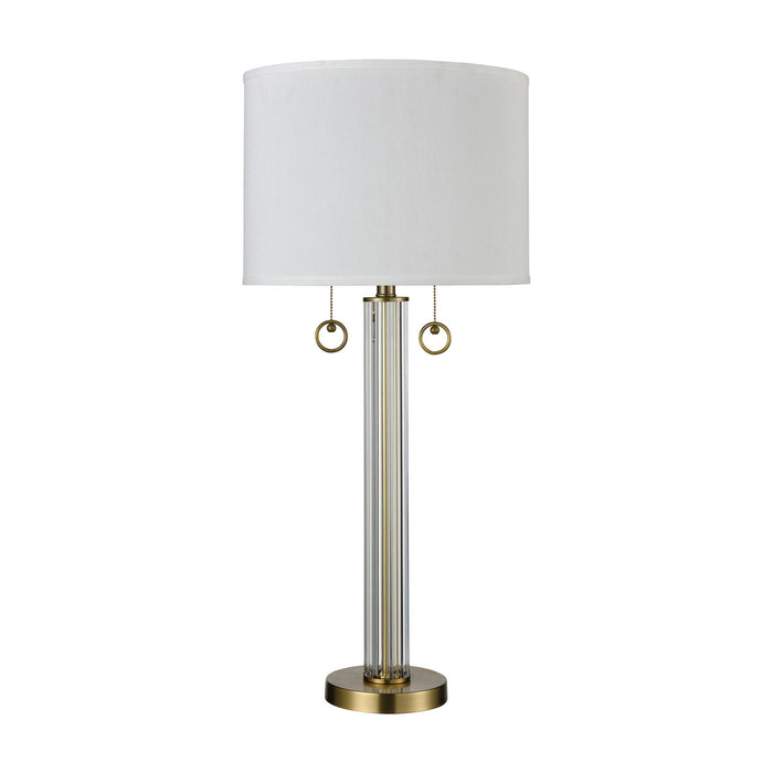 Two Light Table Lamp from the Cannery Row collection in Antique Brass finish