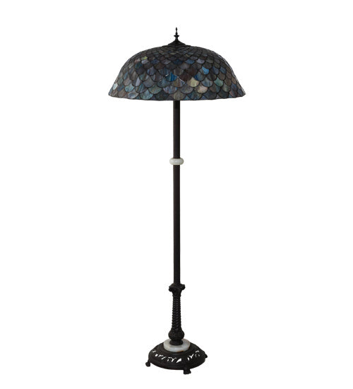 Three Light Floor Lamp from the Tiffany Fishscale collection