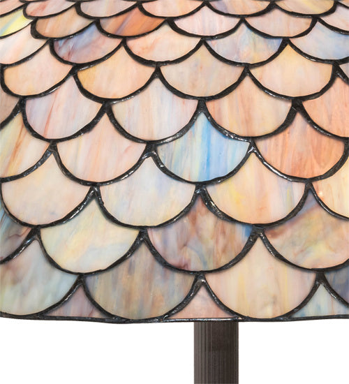 Three Light Floor Lamp from the Tiffany Fishscale collection