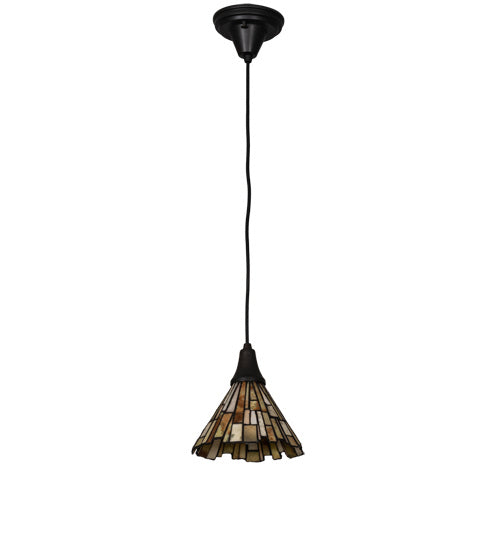 One Light Pendant from the Delta collection in Craftsman Brown finish