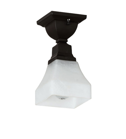 One Light Flushmount from the Bungalow collection in Oil Rubbed Bronze finish