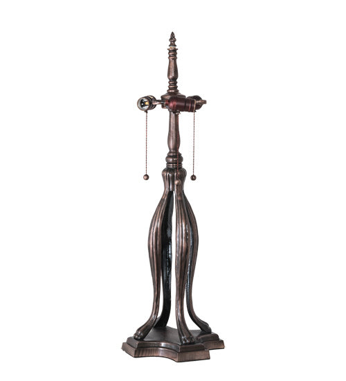 Three Light Table Lamp from the Tiffany Fishscale collection in Mahogany Bronze finish