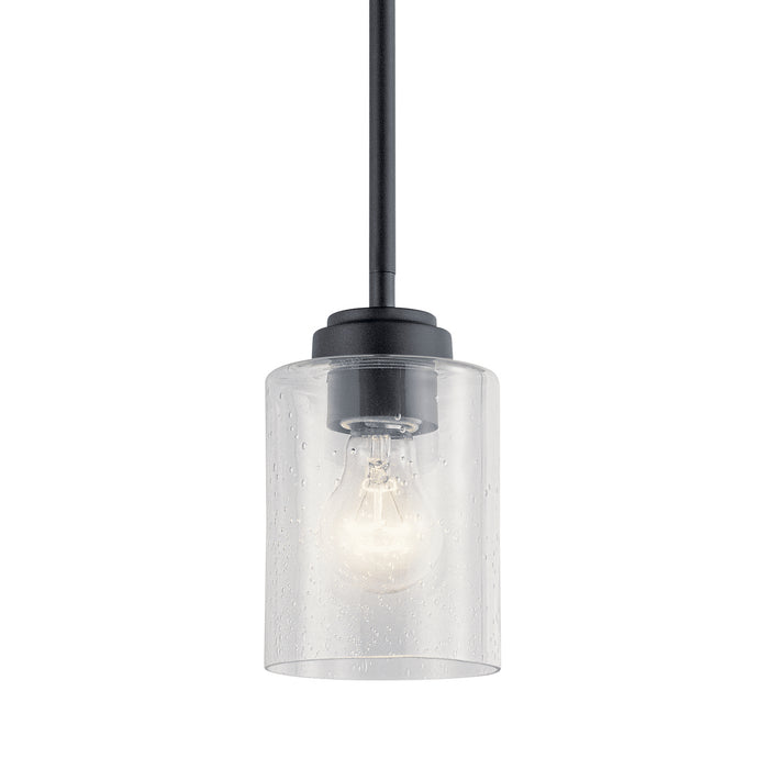 One Light Mini Pendant from the Winslow collection in Black finish