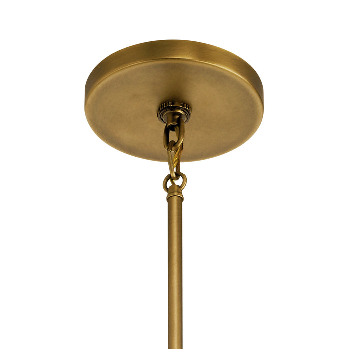 Six Light Chandelier from the Artem collection in Natural Brass finish