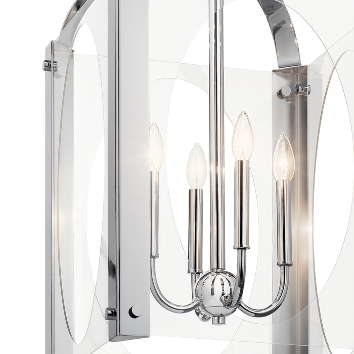 Four Light Foyer Pendant from the Pytel collection in Chrome finish