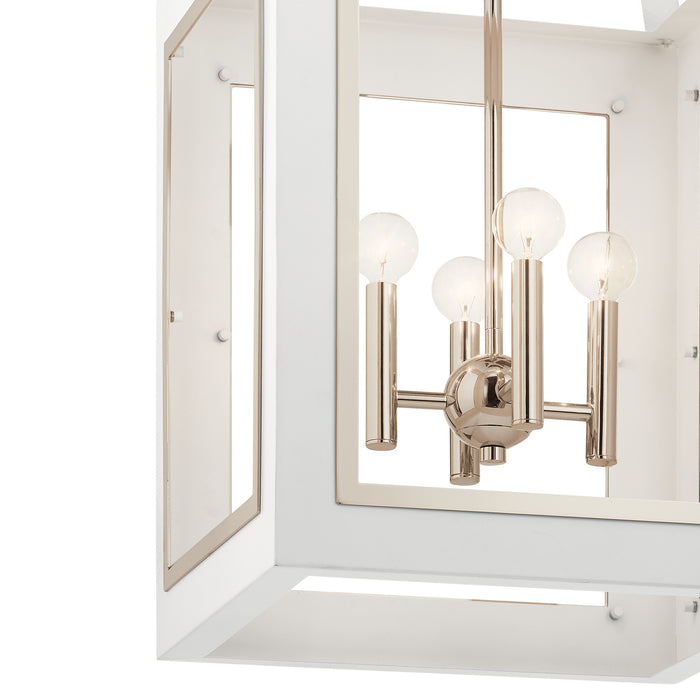 Four Light Foyer Pendant from the Vath collection in White finish