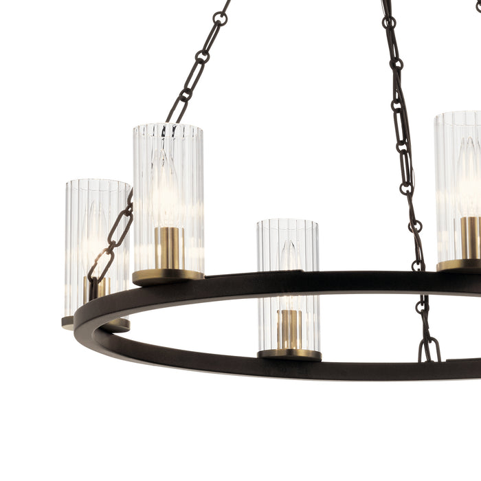 Six Light Chandelier from the Mathias collection in Olde Bronze finish