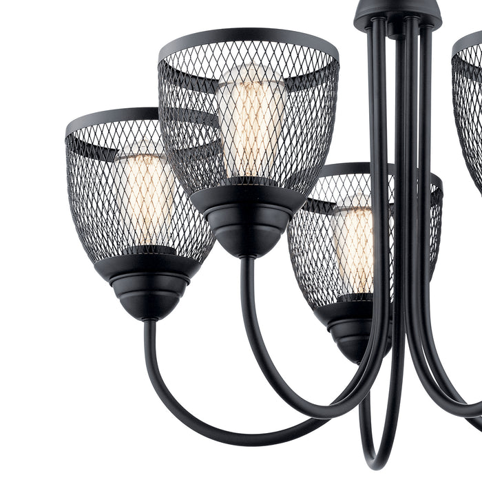 Five Light Chandelier from the Voclain collection in Black finish