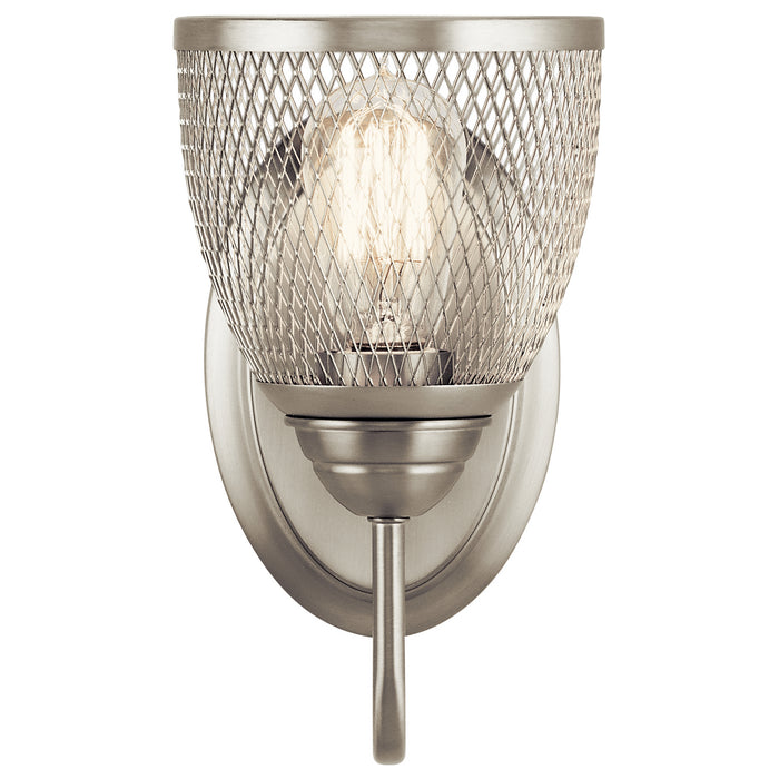 One Light Wall Sconce from the Voclain collection in Brushed Nickel finish