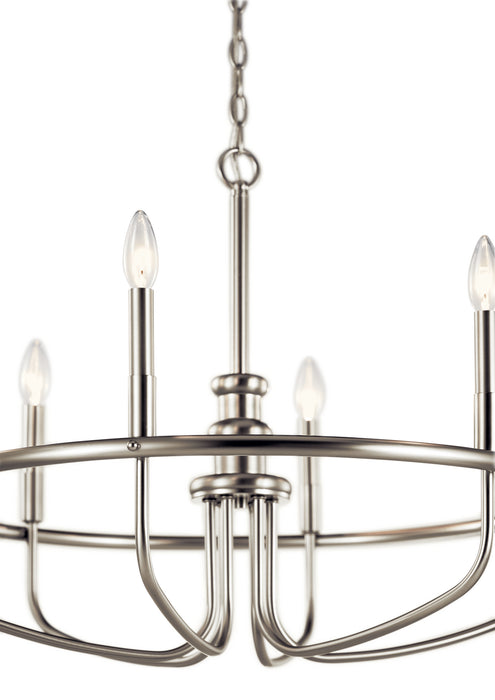 Six Light Chandelier from the Capitol Hill collection in Brushed Nickel finish