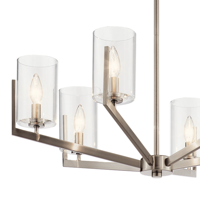 Six Light Chandelier from the Nye collection in Classic Pewter finish