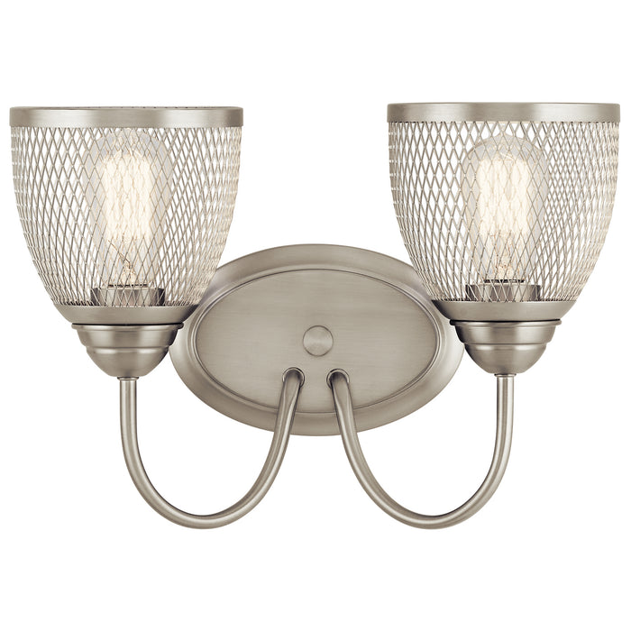 Two Light Bath from the Voclain collection in Brushed Nickel finish