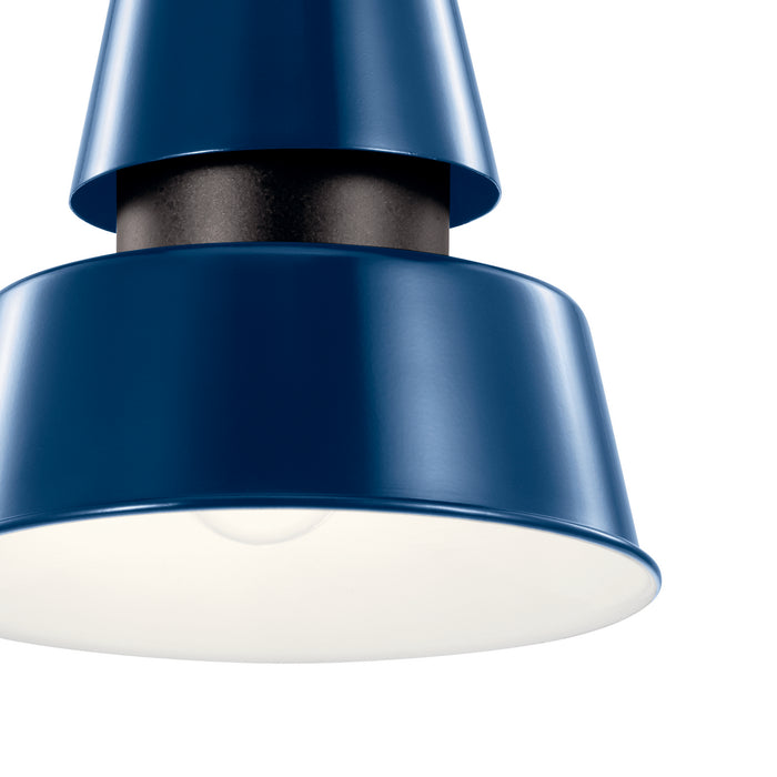 One Light Outdoor Pendant from the Lozano collection in Catalina Blue finish