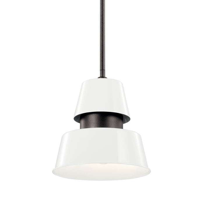 One Light Outdoor Pendant from the Lozano collection in White finish