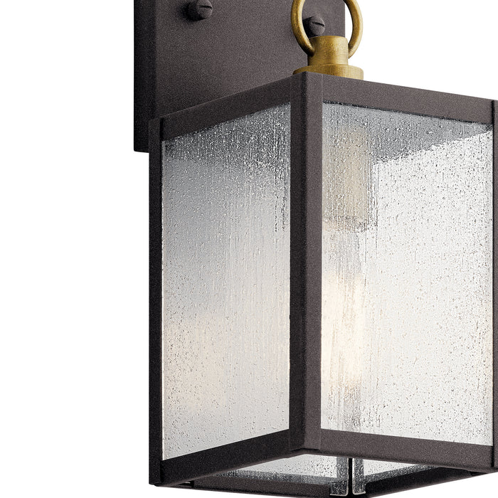 One Light Outdoor Wall Mount from the Lahden collection in Weathered Zinc finish