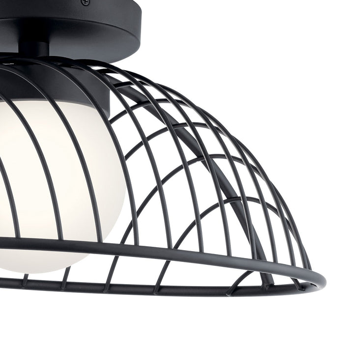 LED Semi Flush Mount from the Clevo collection in Matte Black finish