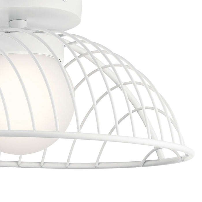 LED Semi Flush Mount from the Clevo collection in White finish