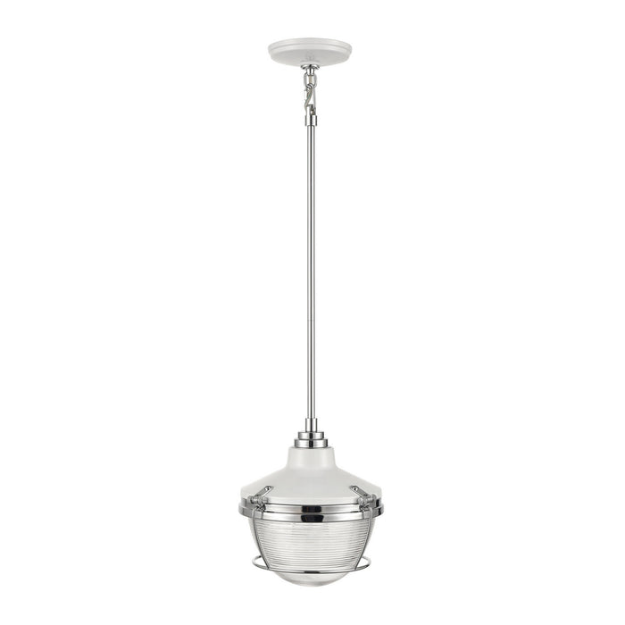 One Light Mini Pendant from the Seaway Passage collection in Polished Nickel finish