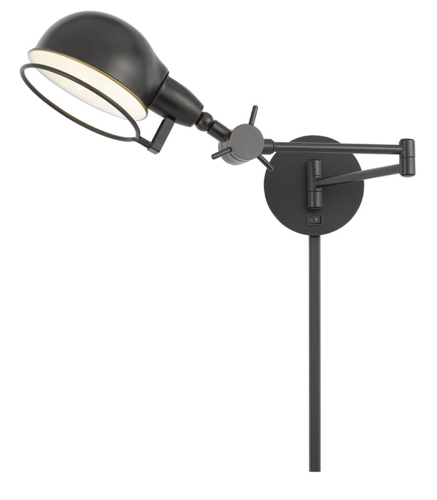 One Light Swing Arm Wall Lamp from the Linthal collection in Dark Bronze finish