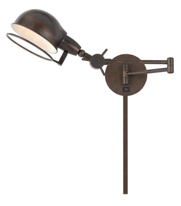 One Light Swing Arm Wall Lamp from the Linthal collection in Rust finish