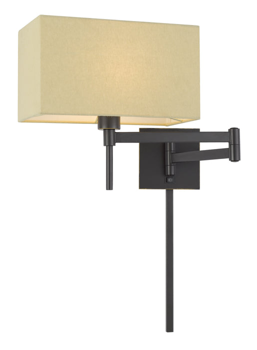 One Light Swing Arm Wall Lamp from the Robson collection in Dark Bronze finish