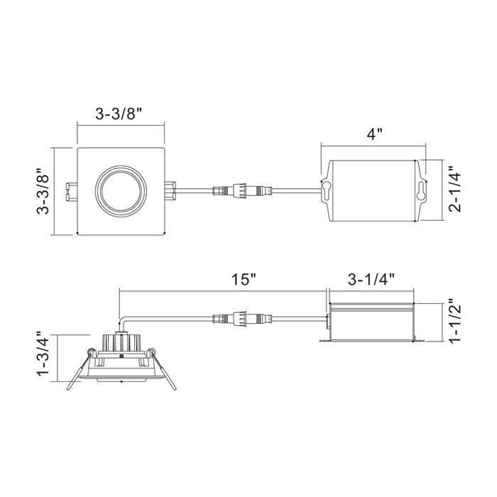 LED Recessed in White finish