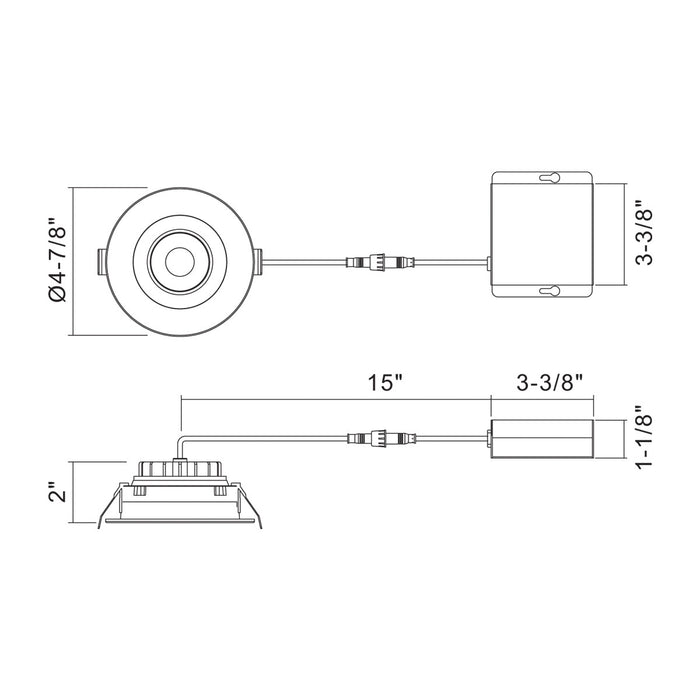 LED Recessed in Black finish