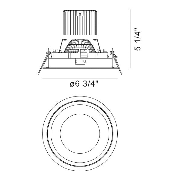 One Light Downlight from the Amigo collection in White finish