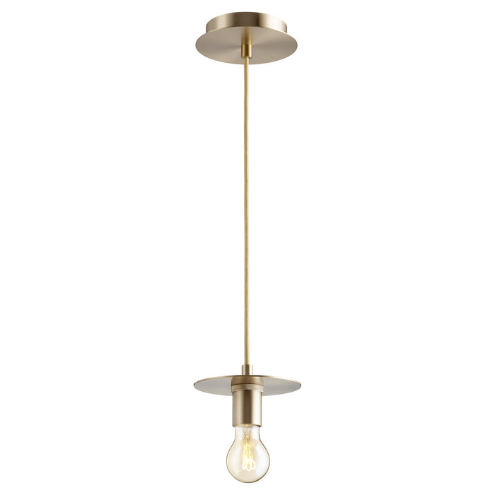 One Light Pendant in Aged Brass finish