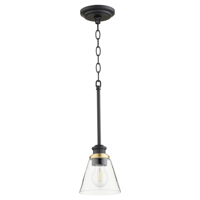 One Light Pendant from the Dunbar collection in Noir finish