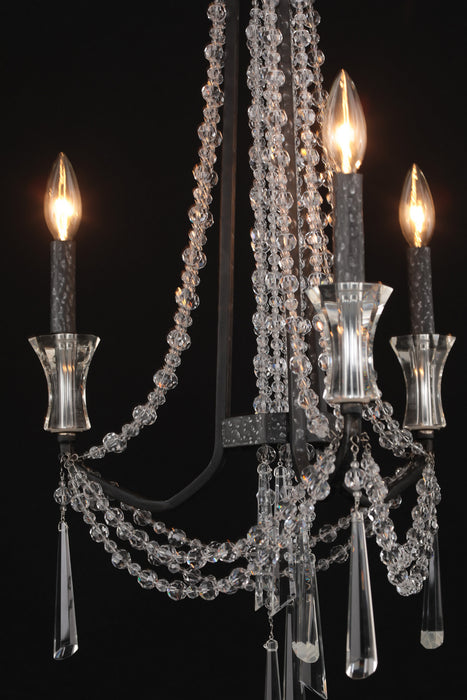 Three Light Chandelier from the Barcelona collection in Onyx finish