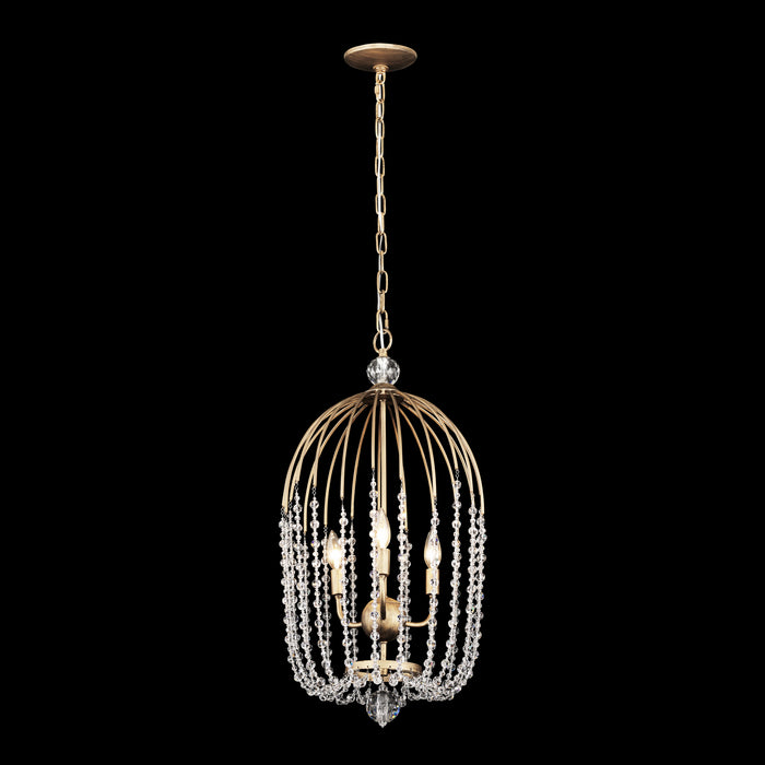 Three Light Pendant from the Voliere collection in Havana Gold finish