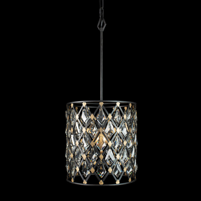 One Light Pendant from the Windsor collection in Carbon/Havana Gold finish