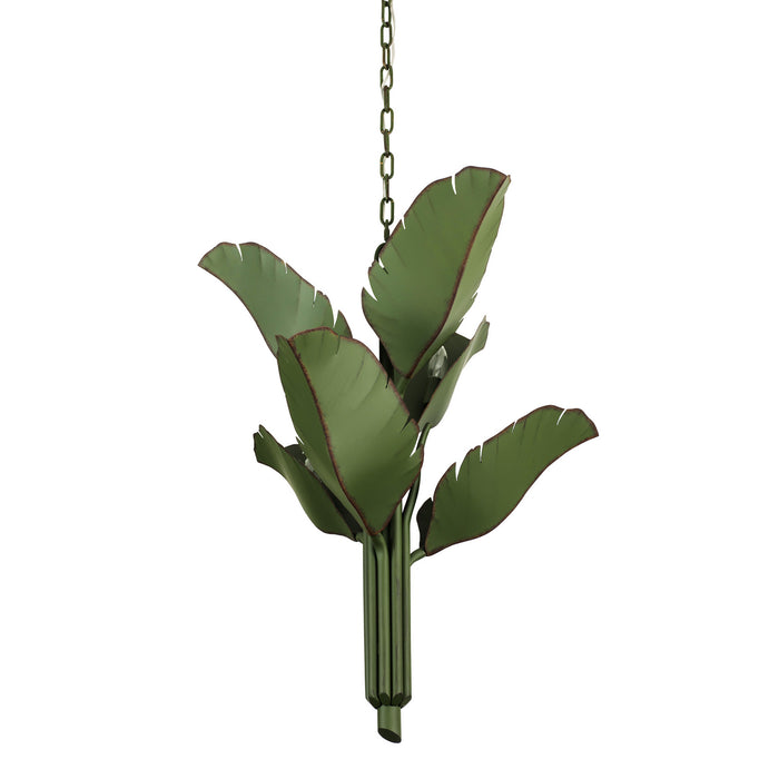 Six Light Chandelier from the Banana Leaf collection in Banana Leaf finish