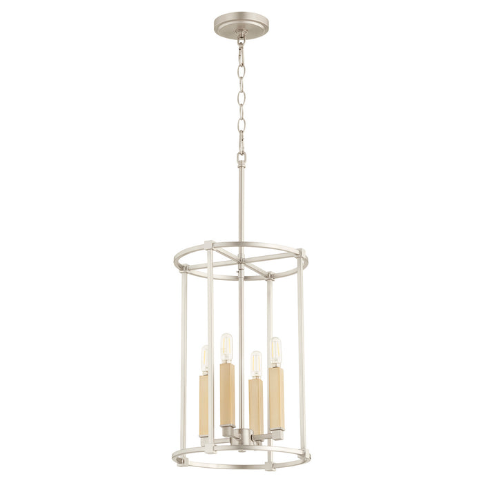 Four Light Entry Pendant from the Olympus collection in Satin Nickel finish