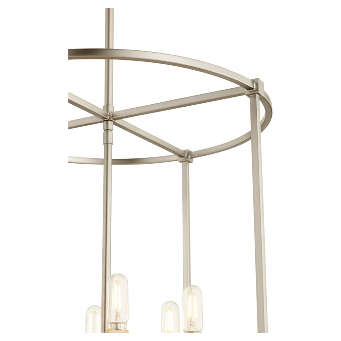 Six Light Entry Pendant from the Olympus collection in Satin Nickel finish