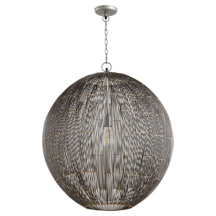 One Light Pendant in Charcoal finish