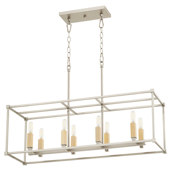 Eight Light Pendant from the Olympus collection in Satin Nickel finish