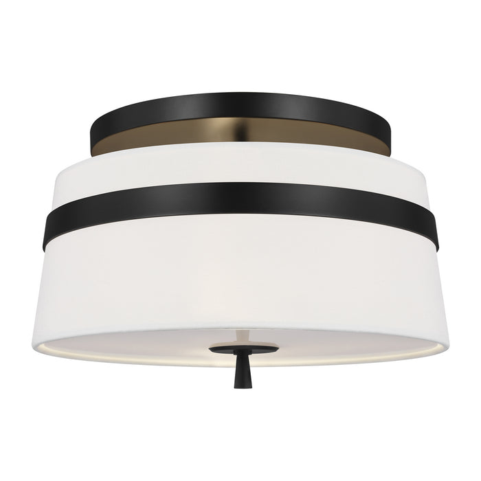 Three Light Semi-Flush Mount from the Cordtlandt collection in Aged Iron finish