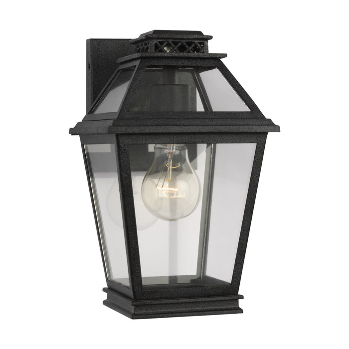 One Light Outdoor Wall Lantern from the FALMOUTH collection in Dark Weathered Zinc finish