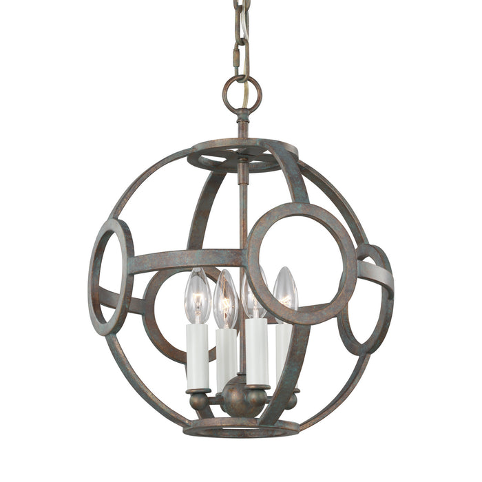 Four Light Pendant from the GREEN PARK collection in Iron Port finish