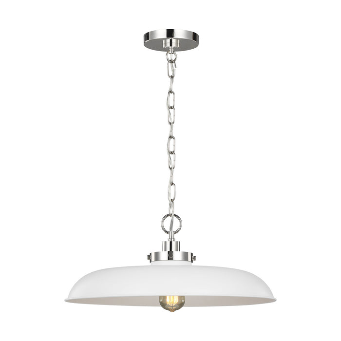 One Light Pendant from the WELLFLEET collection in Matte White finish