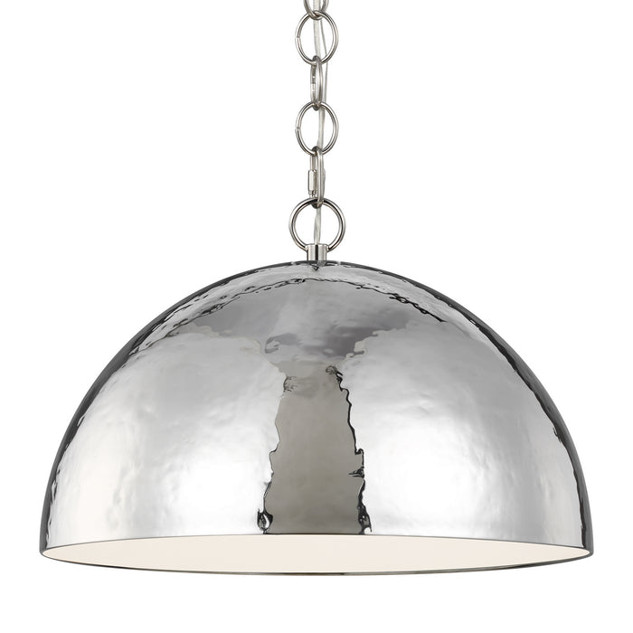 One Light Pendant from the WHARE collection in Polished Nickel finish