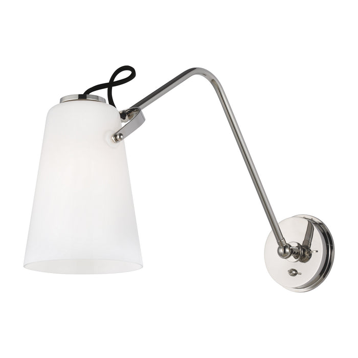 One Light Wall Sconce from the HAZEL collection in Polished Nickel finish