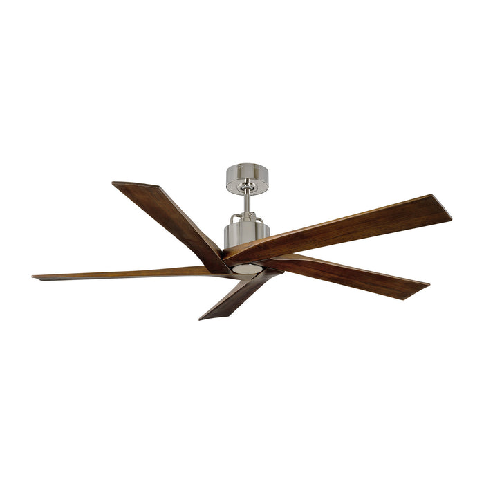 56``Ceiling Fan from the Aspen collection in Polished Nickel finish
