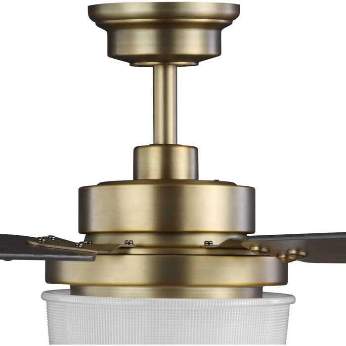 52``Ceiling Fan from the Tempt collection in Vintage Brass finish