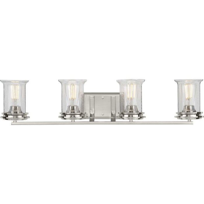 Four Light Bath from the Winslett collection in Brushed Nickel finish