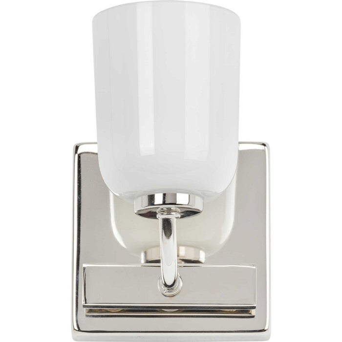 One Light Bath from the Moore collection in Polished Nickel finish